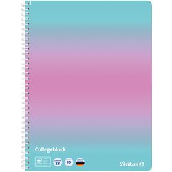 Collegeblock 70g A4 80Bl kariert rosa/mint