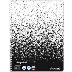 Collegeblock 70g A4 80Bl kariert schwarz/weiß