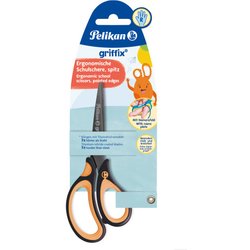 Schulschere Griffix Rechtshänder spitz NeonBlack Blister