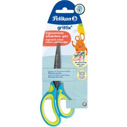 Schulschere Griffix Rechtshänder spitz blau Blisterkarte