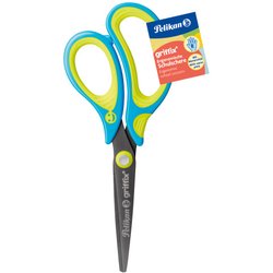 Schulschere Griffix Rechtshänder spitz blau