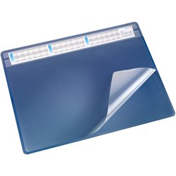 Schreibunterlage Läufer 47605 Durella Soft 50x65cm mit Vollsichtplatte und Kalender blau