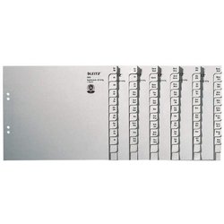 Registerserie Leitz 1350-00-85 Papier A4ÜB 240x200mm grau A-Z für 50 Ordner
