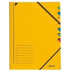 Ordnungsmappe Karton 300g A4 7-teilig gelb