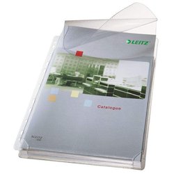 Maxi-Prospekthülle Leitz 4757-30-03 PVC genarbt 0,17mm A4 mit Klappe 5St