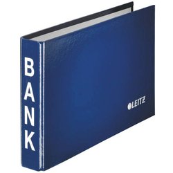 Bank-Ordner Hartpappe PP-kaschiert DIN lang 35mm blau