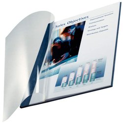 Buchbindemappe Softcover A4 3,5mm (15-35 Blatt) Leinenrücken blau