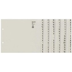 Registerserie Leitz 1306-00-85 Papier A4ÜB 240x200mm grau A-Z für 6 Ordner