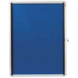 Schaukasten 9xA4 -  innen mit blauer Textilpinnwand