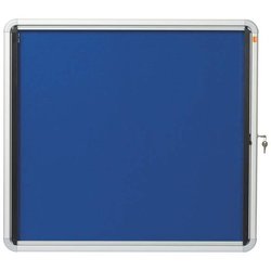 Schaukasten 6XA4 - innen mit blauer Textilpinnwand
