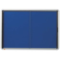 Schaukasten 8xA4 - innen mit blauer Textilpinnwand