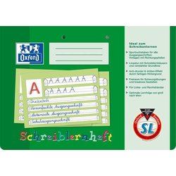 Schreiblernheft 90g A4 16Bl #SL quer grün