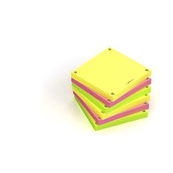 Klebezettel-Würfel Spot Notes® 75x75mm pink gelb grün 6x80Bl