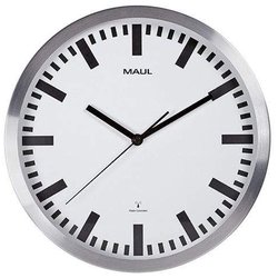 Uhr MAULpilot 30RC Funkuhr si Wanduhr Aluminium Rahmen Ø30mm
