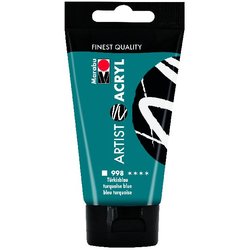 Acrylfarbe Artist 75 ml türkisblau