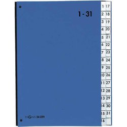 Pultordner Hartpappe 1-31 32-teilig  blau