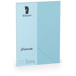 Briefumschlag Coloretti 80g DIN B6 himmelblau