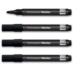 Permanent Marker schwarz 4er Pack