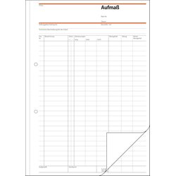 Aufmaßbuch A4 selbsdurchschreibend 50Bl