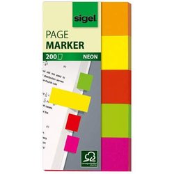 Haftmarker Sigel HN650 Neon 50x100mm 200Bl 5 Farben