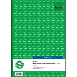 Kassenbuch Sigel KG429 EDV A4 2x50Bl