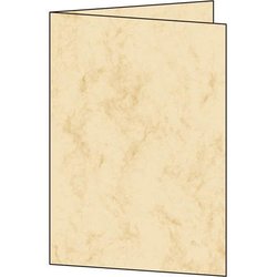 Faltkarte DIN A5 beige Marmor 185g/m² 25St