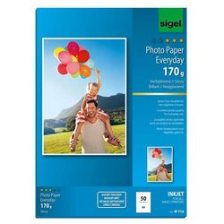 Fotopapier Sigel Everyday IP714 Inkjetpapier hochglänzend 170g A4 50Bl