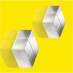 SuperDym-Magnet Cube silber                      