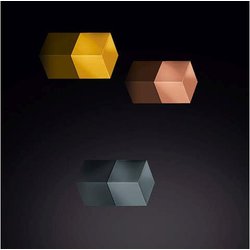 SuperDym-Magnet C5 Cube-Design grau/Kupfer/Gold 11x11x11mm 3St