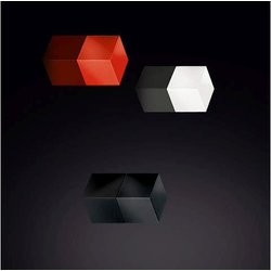 SuperDym-Magnet C5 Cube-Design schwarz/weiß/rot 11x11x11mm 3St