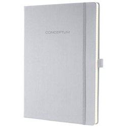 Notizbuch Conceptum ca. A4 194 S. Hardcover kariert 80g light grey