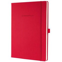 Notizbuch Conceptum ca. A4 194 S. Hardcover kariert 80g red