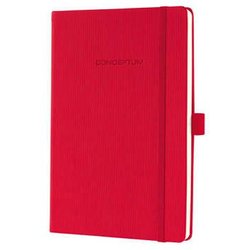 Notizbuch Conceptum ca. A5 194 S. Hardcover kariert 80g red