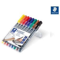 Feinschreiber Universalstift Lumocolor permanent 1-25 mm 8er Etui mit 8 Farben sortiert