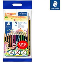 Farbstift Set 12St mit Bleistift und Radierer 