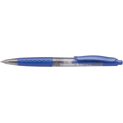 Gel-Kugelschreiber mit Druckmechanik und weicher Soft-Grip-Zone blau