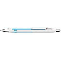 Kugelschreiber Epsilon mit Visco- Glide-Technologie weiß/cyan
