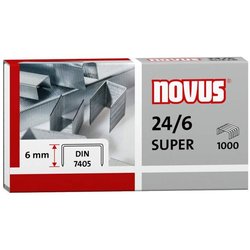 Heftklammer Novus 24/6 DINsuper 6mm 2-30Bl 1000St