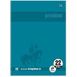 Collegeblock Staufen 45138-2-51 Premium Trend 90g A4 80Bl #22 kariert Innenrand grün