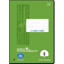 Schulheft A5 Recycling !!32Bl!ll #6 (blanko)