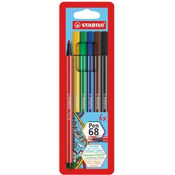 Fasermaler Pen 68 6er Kunststoffetui