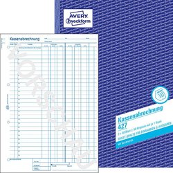 Kassenabrechnung 60g A4 BP Spalte für Einnhame und Ausgabe 2x50Bl