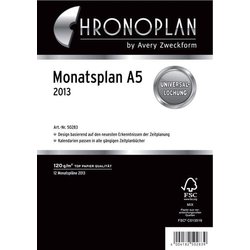 CHRONOPLAN Monatsplan A5 2013
